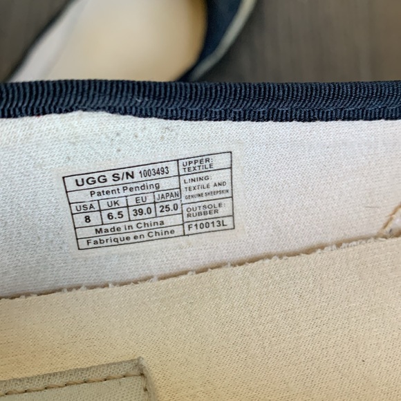 Ugg Australia Women Indah Canvas Comfort Loafer Slip on Shoes sz 8 - Picture 6 of 6